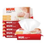 京东PLUS会员、历史低价：NUK 婴儿纯棉柔巾 20*13.5cm 80片装 6包 加大加厚款 *3件 +凑单品 131.8元包邮（合42.93元/件）