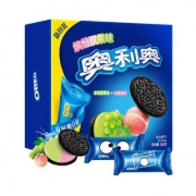 奥利奥 缤纷双果夹心饼干 葡萄味水蜜桃味 388g*5件