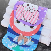 little bean/小豆苗 儿童全棉4层吸汗巾*5条装 7.80元包邮（需用券）