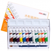 deli 得力 73862 水粉颜料 5ml*12色 6.9元包邮（需用券）