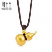 CHOW SANG SANG 周生生 东方古祖 91199N 古法黄金葫芦项链