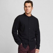 12日0点、双12预告：UNIQLO 优衣库 419033 男装 法兰绒立领衬衫(长袖)