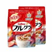 88VIP：20-24点：Calbee卡乐比进口水果即食麦片冲饮早餐700g*2袋 *3件 211.28元包邮（需用券）