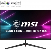 MSI 微星 PAG241CR 24英寸 VA显示器（1920*1080、1200R、144Hz、FreeSync） 994元包邮（需用券）