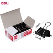 deli 得力 长尾夹 黑色 19mm 24个 2.8元包邮（需用券）