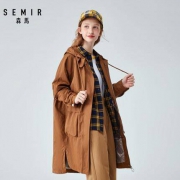 Semir 森马 13-058090019 女士中长款风衣外套