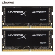 12日0点： Kingston 金士顿 骇客神条 Impact系列 16GB（8GB×2） DDR4 2400 笔记本内存条