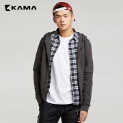 12日0点、双12预告：KAMA 卡玛 2417601 男士连帽开衫卫衣
