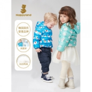 韩国TOP童装品牌  Happyland 2019秋冬新款 双面可穿连帽羽绒服