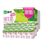 蒙牛 脱脂型 纯牛奶 250ml*24 礼盒装 *3件