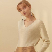 26日0点： ME&CITY 519916 女士V领羊毛衫