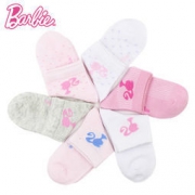 Barbie 芭比 女童厚款短袜 5双装