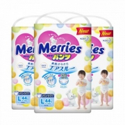 多码好价、双12预售：Merries 妙而舒 婴儿拉拉裤 L44片 3包装