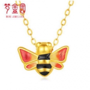 梦金园 足金小蜜蜂吊坠