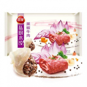 限地區三全私廚水餃黑椒牛肉口味600g54只10件