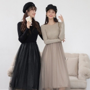 HSTYLE 韩都衣舍 NG9933 女士网纱连衣裙 158元包邮