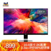 ViewSonic 优派 VX2478-smhd-2 23.8英寸 IPS显示器（2K）