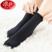 降温保暖：Langsha 浪莎 AX2666 加绒加厚保暖袜 6双