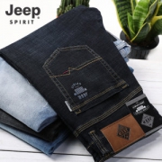 JEEP 吉普  男式弹力厚款加绒牛仔裤