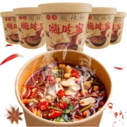 京东PLUS会员：嗨吃家 酸辣粉 桶装110g*12件 + 掌心脆 干吃面10连包*2件