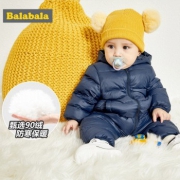 降温保暖、限尺码：Balabala 巴拉巴拉 婴儿连体衣羽绒服