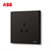 ABB开关插座无框轩致星空黑墙壁插座16A三孔空调插座AF206-885 *5件