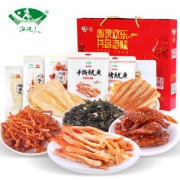 青岛特产 海边人 海鲜年货礼盒 745g 含6种美食