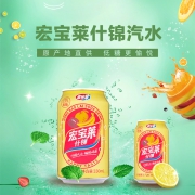 低糖低卡，宏宝莱 什锦果汁汽水 330mlx12罐