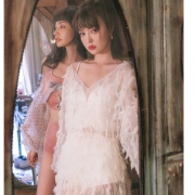 OMOM  KB29092 仙女范羽毛罩衫比基尼三件套 178元包邮（用券）