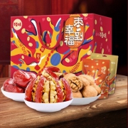 天猫特价：百草味 核桃枣坚果年货礼盒1576g