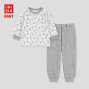 UNIQLO优衣库 婴幼儿长袖压线睡衣