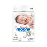 ￥159 moony尤妮佳Natural皇家系列婴儿纸尿裤NB90片
