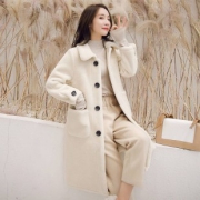 女装颗粒绒加厚仿羊羔毛大衣