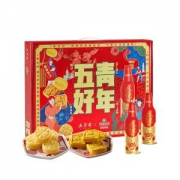 青岛啤酒x五芳斋 鸿运当头啤酒糕点礼盒 4瓶+2味8饼