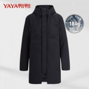 鸭鸭 男士加厚中长款羽绒服 90%白鸭绒