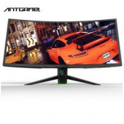 HKC 惠科 蚂蚁电竞 34英寸 100hz 超宽2k显示器 曲面电竞 带鱼屏21:9 吃鸡游戏网吧 液晶电脑屏幕 ANT341UC