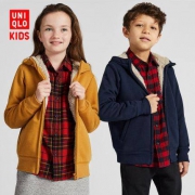 2日0点：UNIQLO 优衣库 儿童仿羊羔绒连帽外套 422140