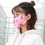 松紧耳带，可水洗：気力士 AIRcules 4棉印花防雾霾口罩 2枚