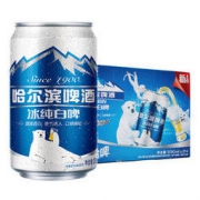 哈尔滨（Harbin）啤酒冰纯白啤330ml*24听