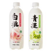 秋林 0糖0脂0卡 青提/白桃味 苏打气泡水 高膳食纤维 450ml*12瓶 34.9元包邮