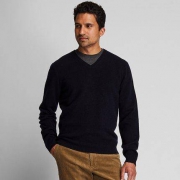 17日0点：UNIQLO 优衣库 419197 男装 柔软羊仔毛V领针织衫(长袖)