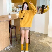 HSTYLE 韩都衣舍 LU8607 女士摇粒绒卫衣