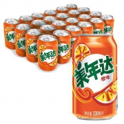 限地区：Mirinda 美年达 碳酸饮料 橙味汽水330ml*24罐