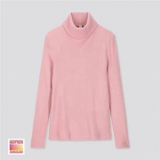 UNIQLO 优衣库 418240 女装HEATTECH摇粒绒两翻领T恤