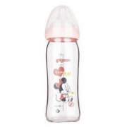 pigeon 贝亲 AA151 Disney系列 自然实感宽口径玻璃彩绘奶瓶 240ml *2件