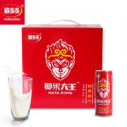 超市同款 喜多多 椰果大王 椰汁饮料 245g*9罐