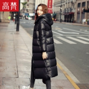 高梵 长款亮面羽绒服 H过膝版型