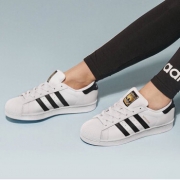 Adidas 三叶草 C77124/C77154 Superstar 男女款金标贝壳头白鞋 369元包邮免税