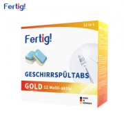 德国原装进口 Fertig 12效合一 洗碗机专用洗碗粉块 500g*5瓶