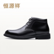 恒源祥 头层牛皮 纯羊毛内里 男士商务休闲皮鞋